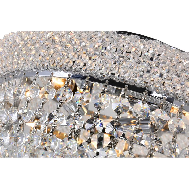 Empire 3 Light Flush Mount With Chrome Finish