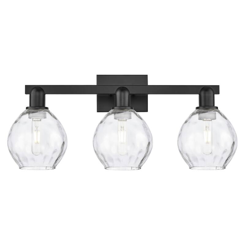 Innovations Lighting 716-3W-11-25 Waverly Vanity Waverly 3 Light 25" - Matte Black / Clear