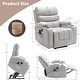 preview thumbnail 26 of 52, EROMMY Oversized Power Lift Recliner with Massage & Heat – PU Leather Chair with Pockets, Cup Holders & USB Port