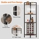 preview thumbnail 8 of 13, Tribesigns Industrial Corner Wine Rack with Glass Holder and Storage shelf