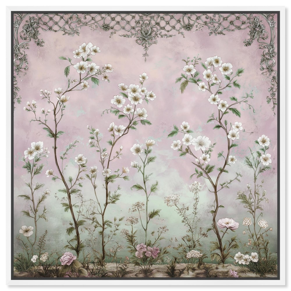 Floral Frieze in Fade Canvas by Art Remedy