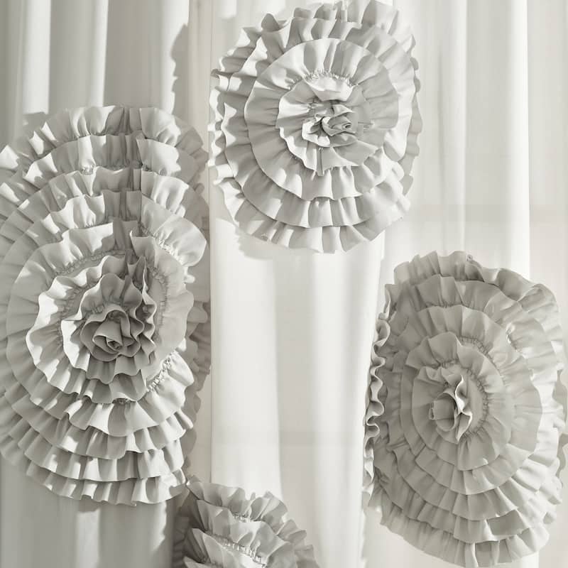 Silver Orchid Ince Flora Curtain Panel