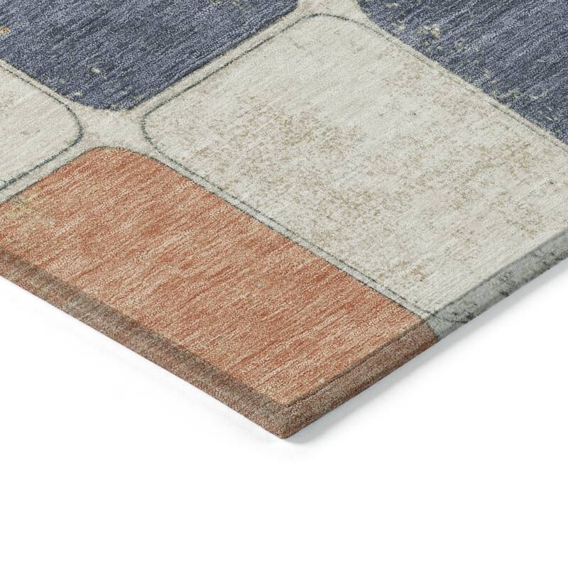 HomeRoots Geometric Transitional Rectangle Outdoor Rug