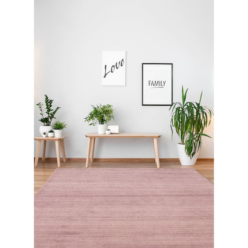 ECARPETGALLERY Hand Loomed Kashkuli Gabbeh Violet Wool Rug - 5'6 x 7'7