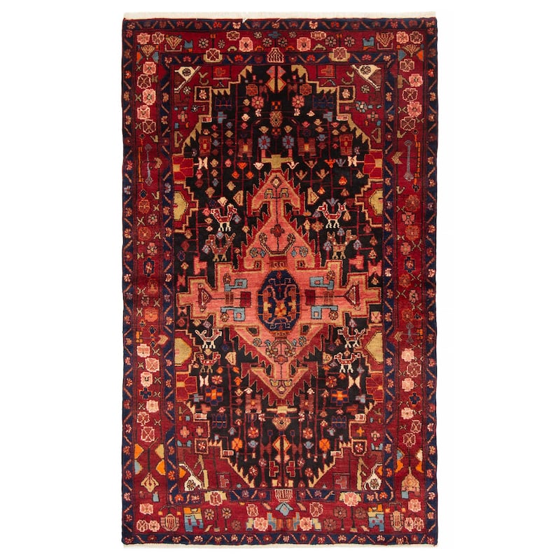 ECARPETGALLERY Hand-knotted Anadol Black Wool Rug - 4'2 x 7'0 - Black - 4'2 x 7'0