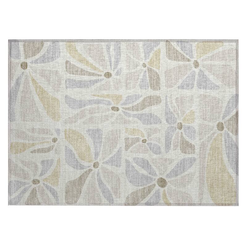 Machine Washable Indoor/ Outdoor Modern Gilcrest Chantille Rug