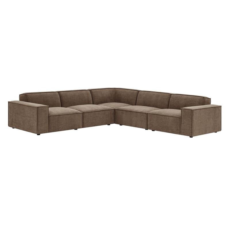 Restore 5-Piece Performance Fabric Upholstered Modular L-Shaped Sofa