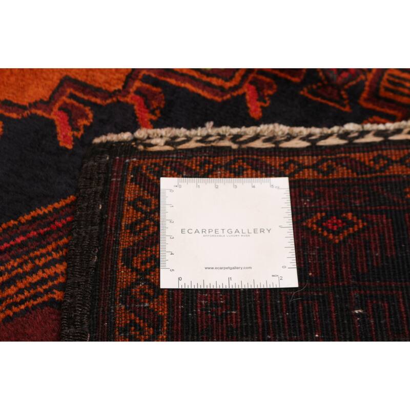 Teimani Black, Orange Rug 3'7" x 6'4" - 3'7 x 6'4
