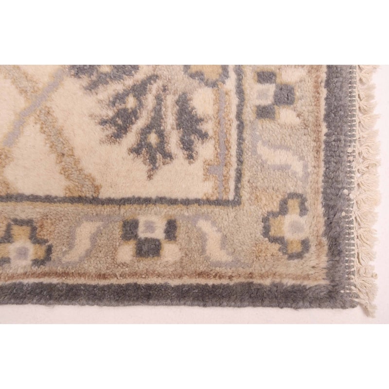 ECARPETGALLERY Hand-knotted Royal Oushak Grey Wool Rug - 7'11 x 9'10