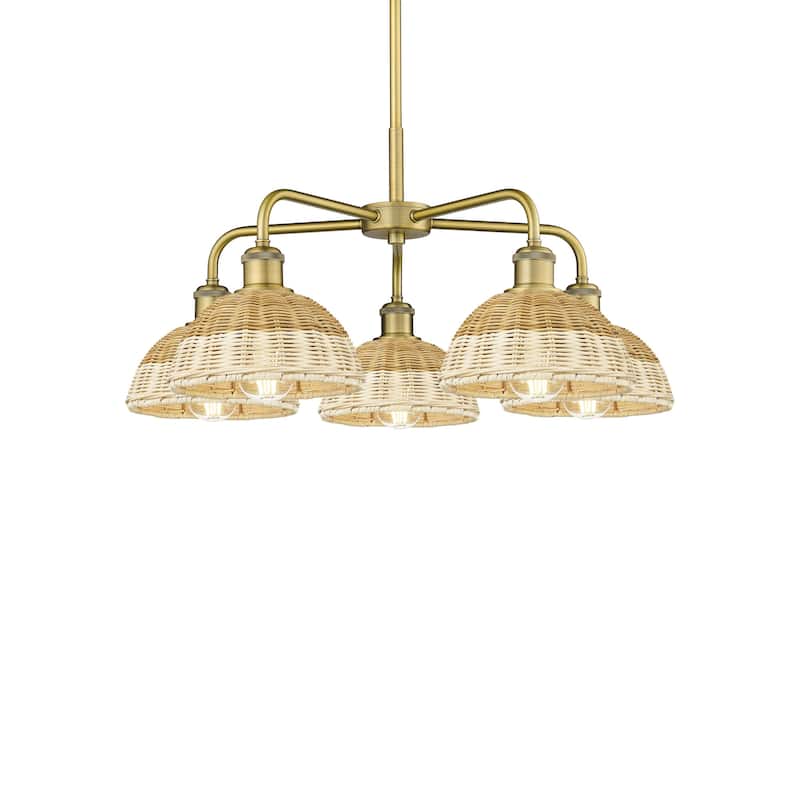 Innovations Lighting 516-5CR-13-26 Bristol Natural II Chandelier - Brushed Brass / Natural