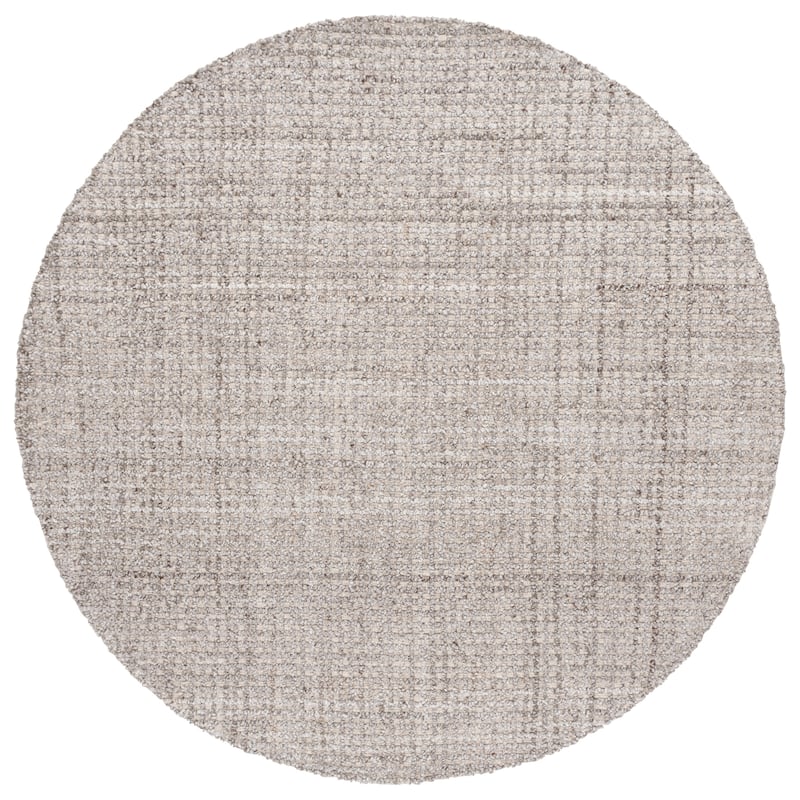 SAFAVIEH Handmade Abstract Eija Modern Wool Rug - 6' Round - Light Brown/Grey