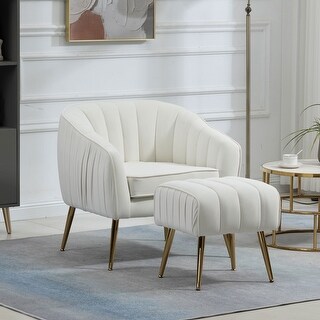 Cream scallop deals chair