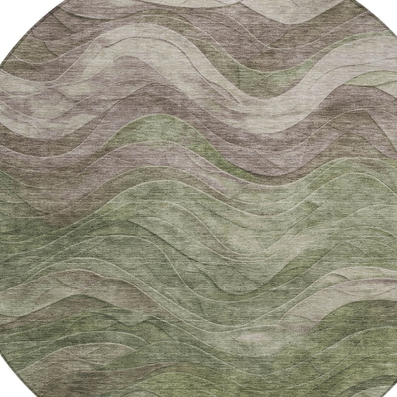 HomeRoots Abstract Transitional Rectangle Outdoor Rug
