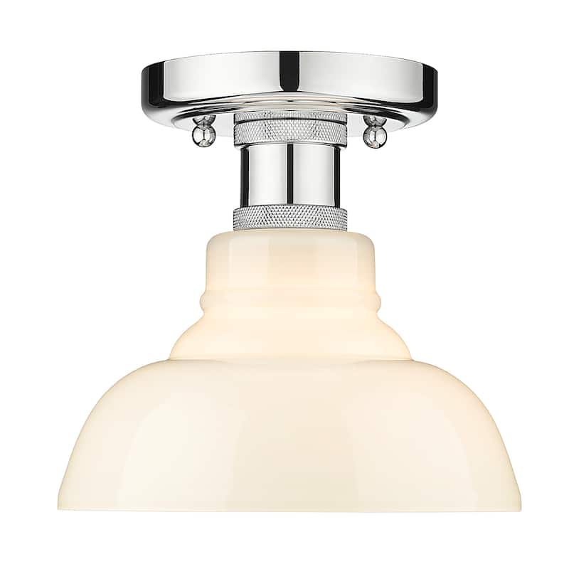 Yep by Golden Lighting Carver 1-light Flush Mount in Chrome