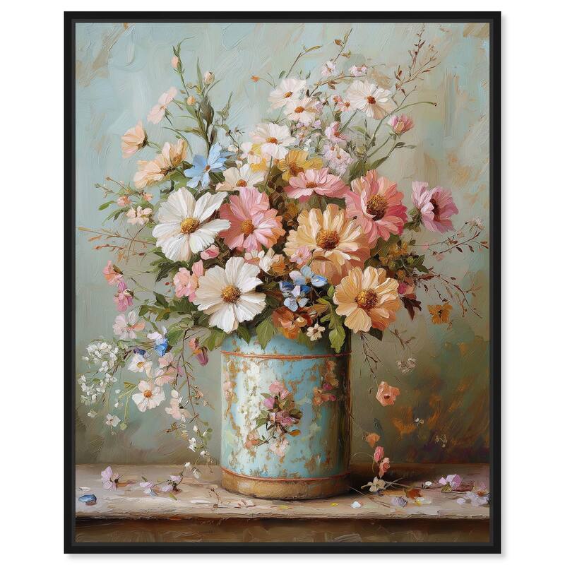 Verse in Violets Canvas by Art Remedy - Black - 20" x 24"