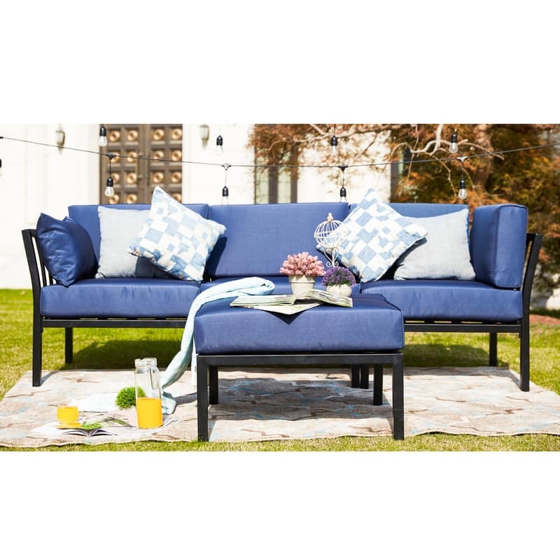 PATIO FESTIVAL 4-Piece Outdoor Sofa Seating Group with Cushions