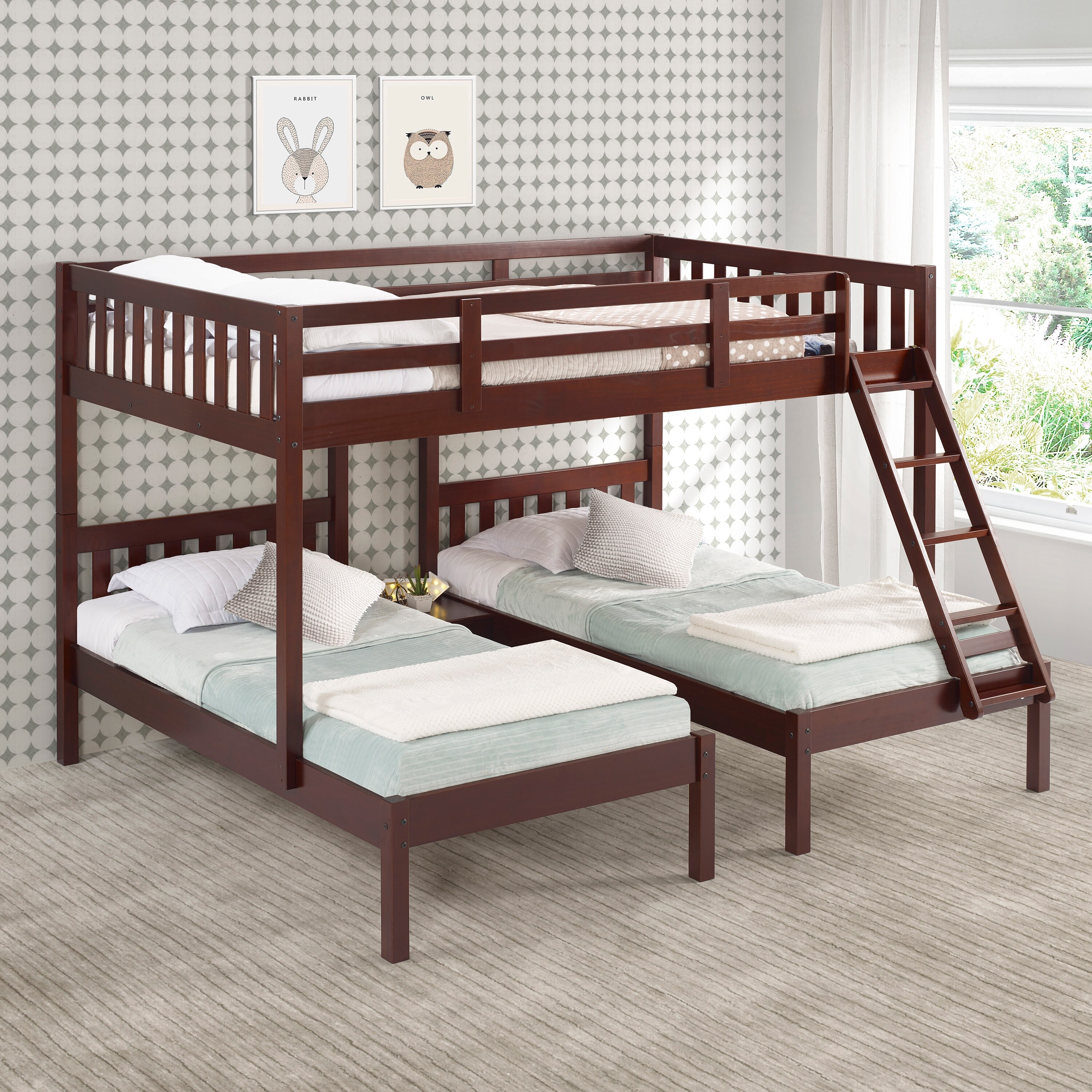 double and twin bunk bed