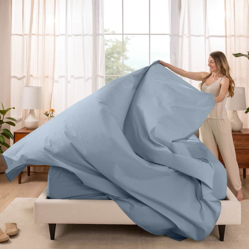 Bare Home Organic Cotton Sheet Set - Crisp Percale Weave