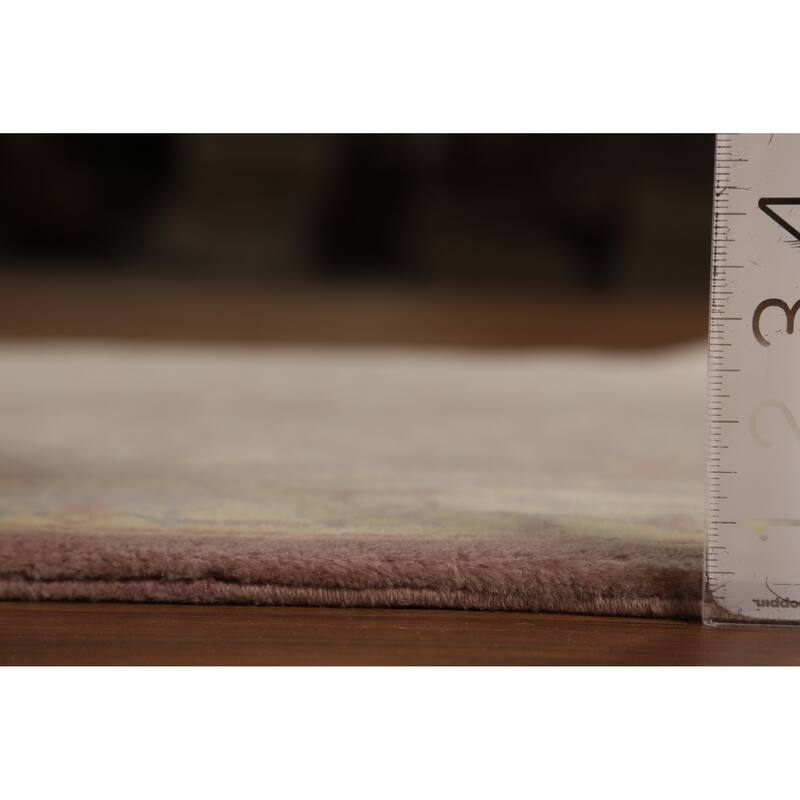 Hand Knotted Oriental 100% Wool Carpet Traditional All-Over Pink Art Deco Area Rug - 5' 0'' X 3' 0''