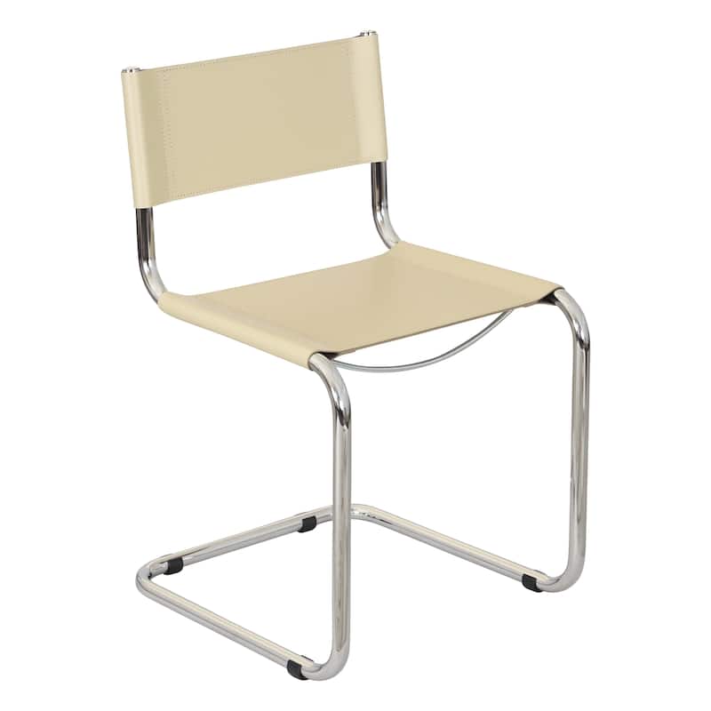 Breuer Chair Company Mart Stam Cantilever Side Chair w/ Chrome Frame (Various Bonded Leather Colors)