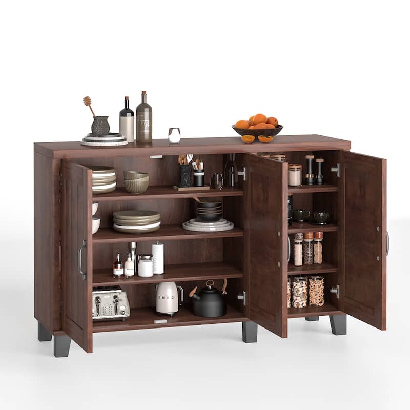 Costway 3-Door Buffet Sideboard Storage Credenza Cabinet Console