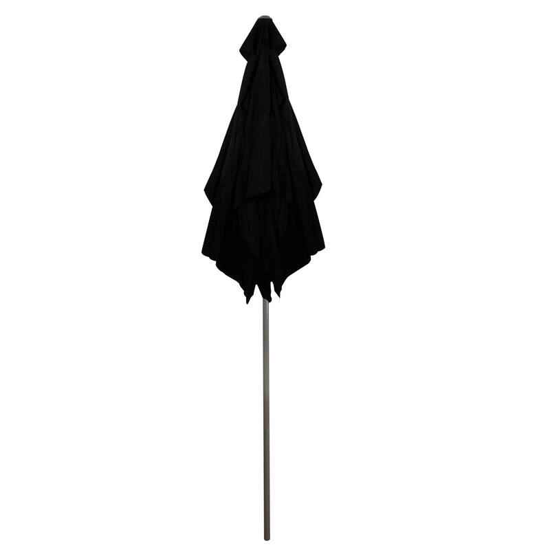 10ft x 6.5ft Outdoor Patio Market Umbrella with Hand Crank Black