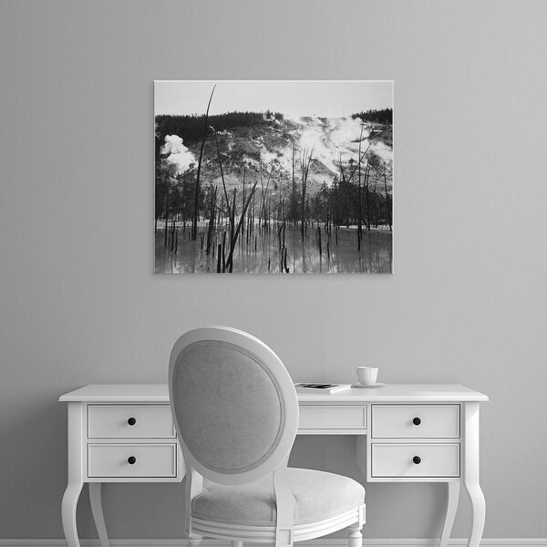 Easy Art Prints Ansel Adams's 'Roaring Mountain' Premium Canvas Art