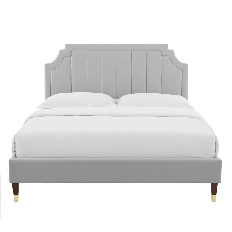 Sienna Performance Velvet Queen Platform Bed