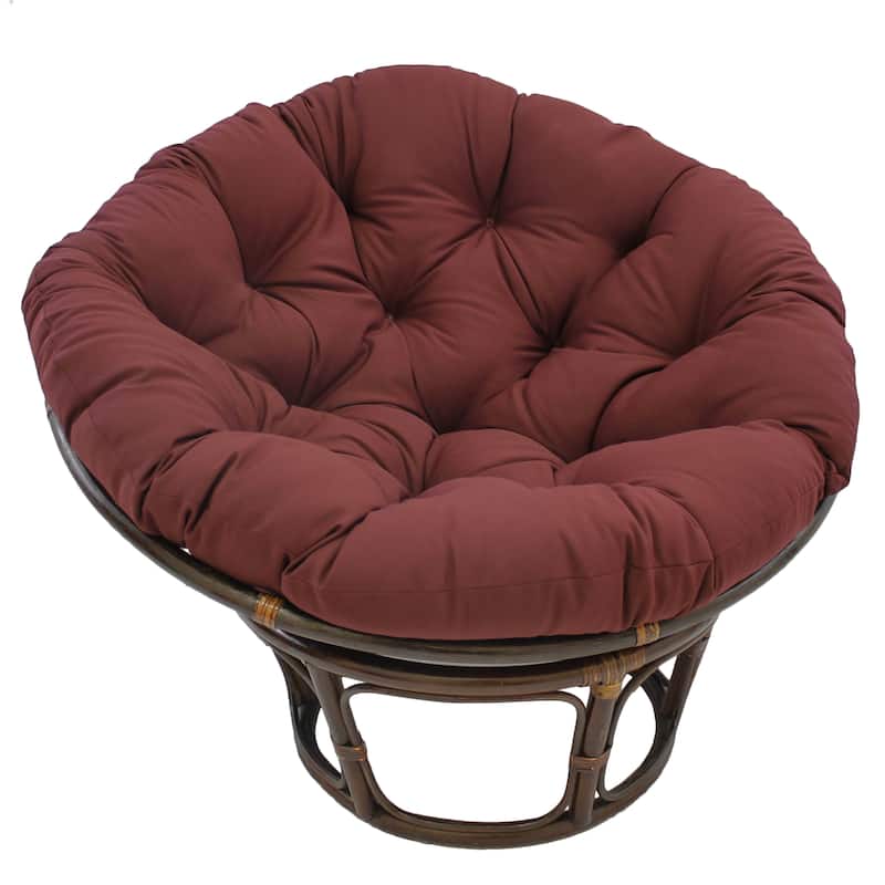 52-inch Solid Twill Papasan Cushion (Cushion Only) - Burgundy