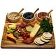 preview thumbnail 6 of 6, Picnic at Ascot Premium Acacia Charcuterie Board Set with Ceramic Bowls and acacia spoons - 13" x 13"