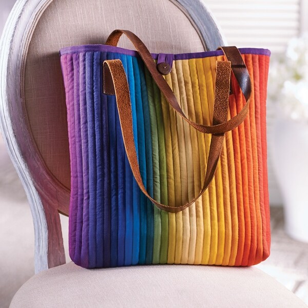 quilted rainbow purse