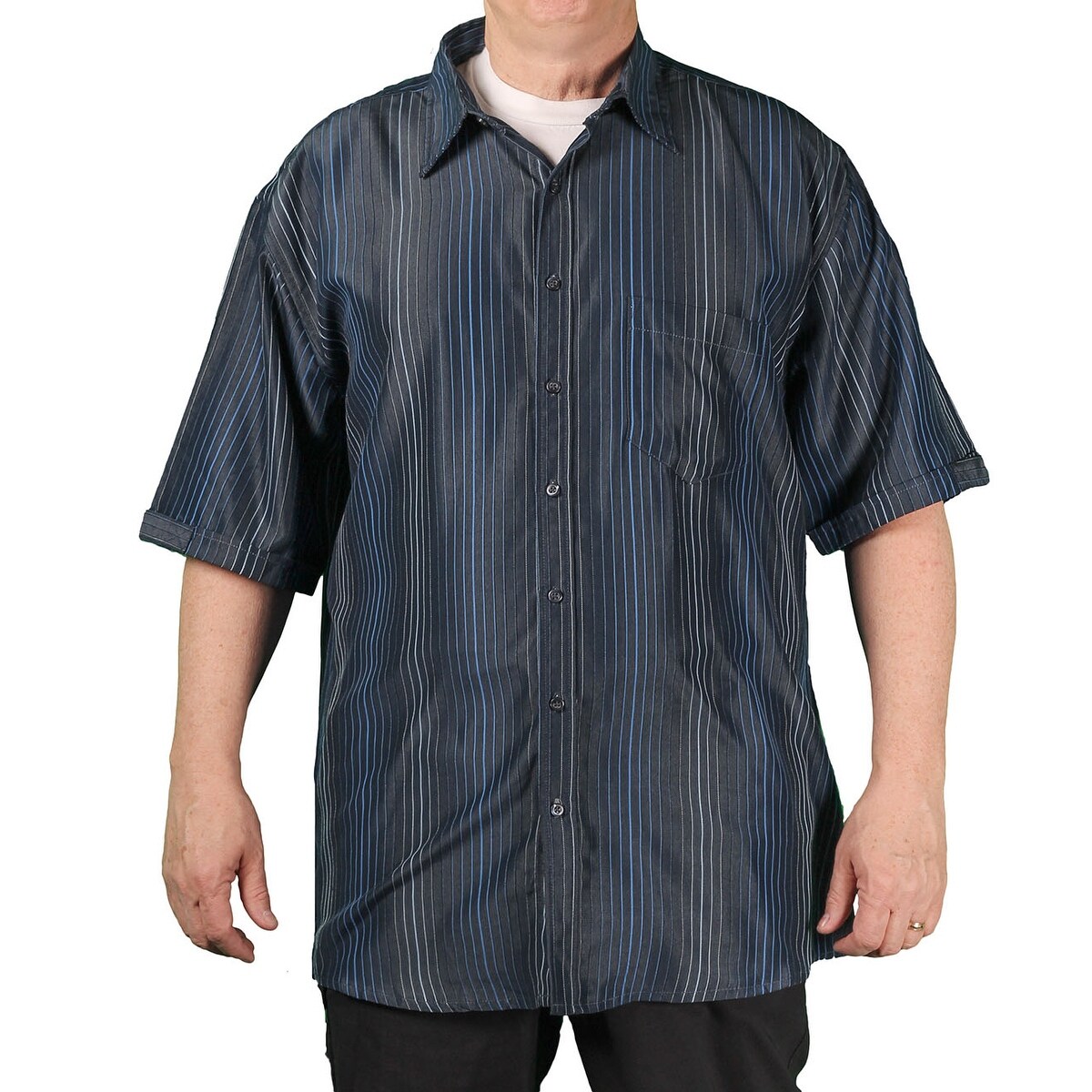Shop Bruno Big Men S Short Sleeve Button Down Shirt Overstock