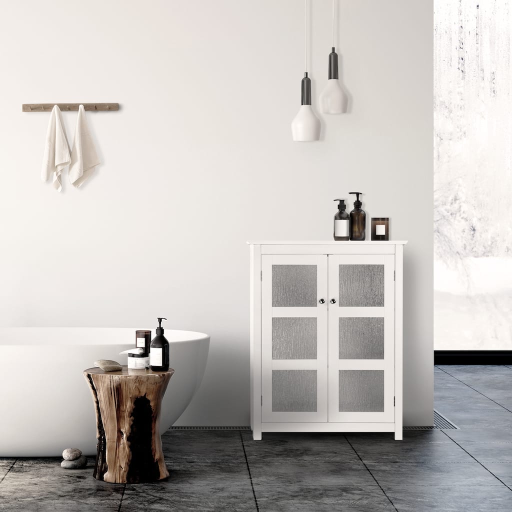Teamson Home Conner Two-Door Floor Storage Accent Cabinet