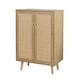 preview thumbnail 7 of 19, Anmytek Modern 2-Door Rattan Buffet Sideboard Kitchen Storage Cabinet for Living Room