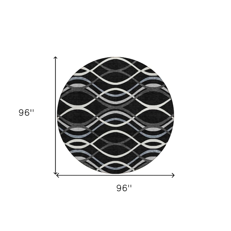 HomeRoots Abstract Transitional Rectangle Outdoor Rug