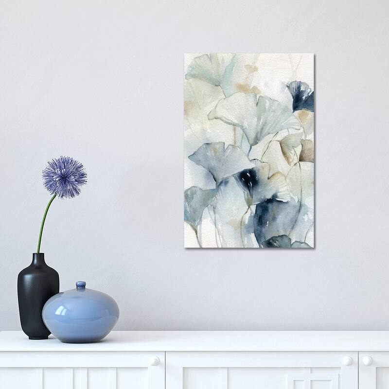 iCanvas "Indigo Gingko I" by Carol Robinson Canvas Print - 18x12x1.5