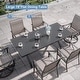 preview thumbnail 29 of 27, Kullavik Textilene Outdoor Dining Set, Patio Dining Set with Single Chairs, Swivel Chairs and Large Table