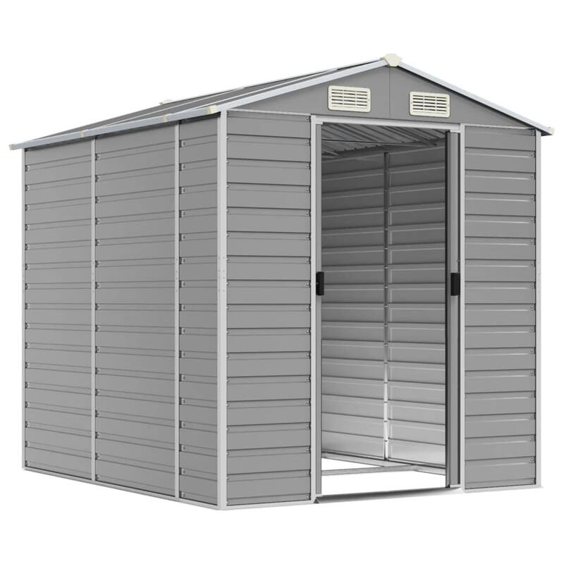 vidaXL Garden Shed Metal Outdoor Storage Shed Anthracite Galvanized Steel