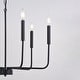 preview thumbnail 9 of 9, Beldon 6 Light Black Contemporary Chandelier Candelabra - 26-in W x 23.75-in H x 26-in D