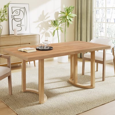 Christopher Knight Home - Noah Rubber Wood 6-Seat Dining Table