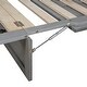 preview thumbnail 8 of 18, Queen Murphy Platform Bed Storage Cabinet with Storage Drawer and Charging Station, Wooden Foldable Murphy Chest Bed, Gray