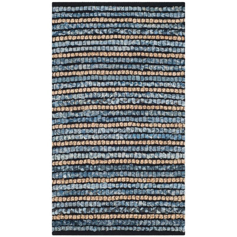 SAFAVIEH Handmade Cape Cod Shinako Bohemian Jute Rug - 2' x 3' - Blue/Natural
