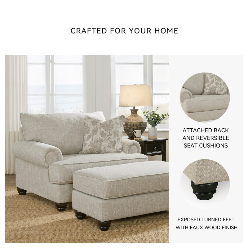 Signature Design by Ashley Asanti Beige Oversized Chair - 51"W x 44"D x 40"H