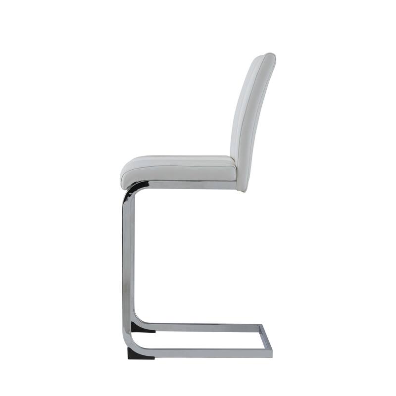 Altis White Bar Stools, Set of 4 Modern Counter Height Stools for Kitchen Island