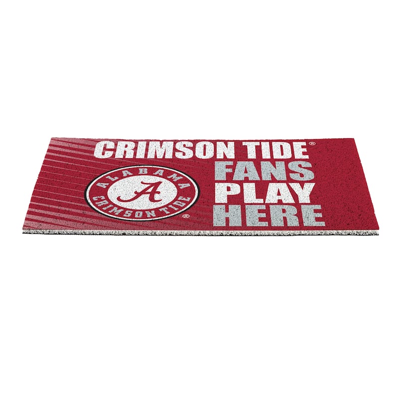 28 in. x 16 in. University of Alabama "Fans Play Here" PVC Door Mat