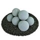 preview thumbnail 109 of 121, Ceramic Fire Balls for Indoor/ Outdoor Fire Pits or Fireplaces 5 Inch - Pewter Gray, Regular