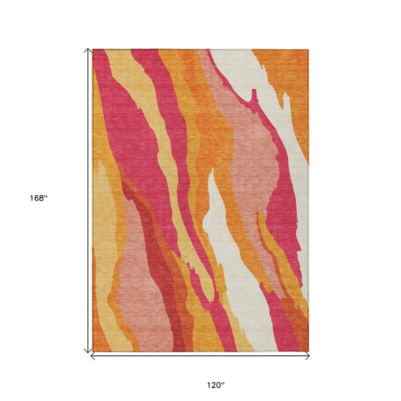 HomeRoots Abstract Transitional Rectangle Outdoor Rug