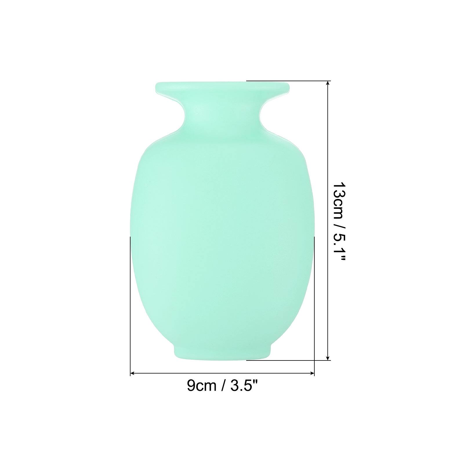 Wall Mounted Flower Vase, Mini Flower Vase PP Removable Wall Hanging Flower Pot with Sticky Hook - 13x9cm