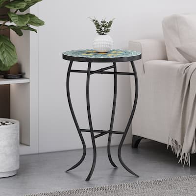 Bluebird Indoor Side Table with Tile Top by Christopher Knight Home