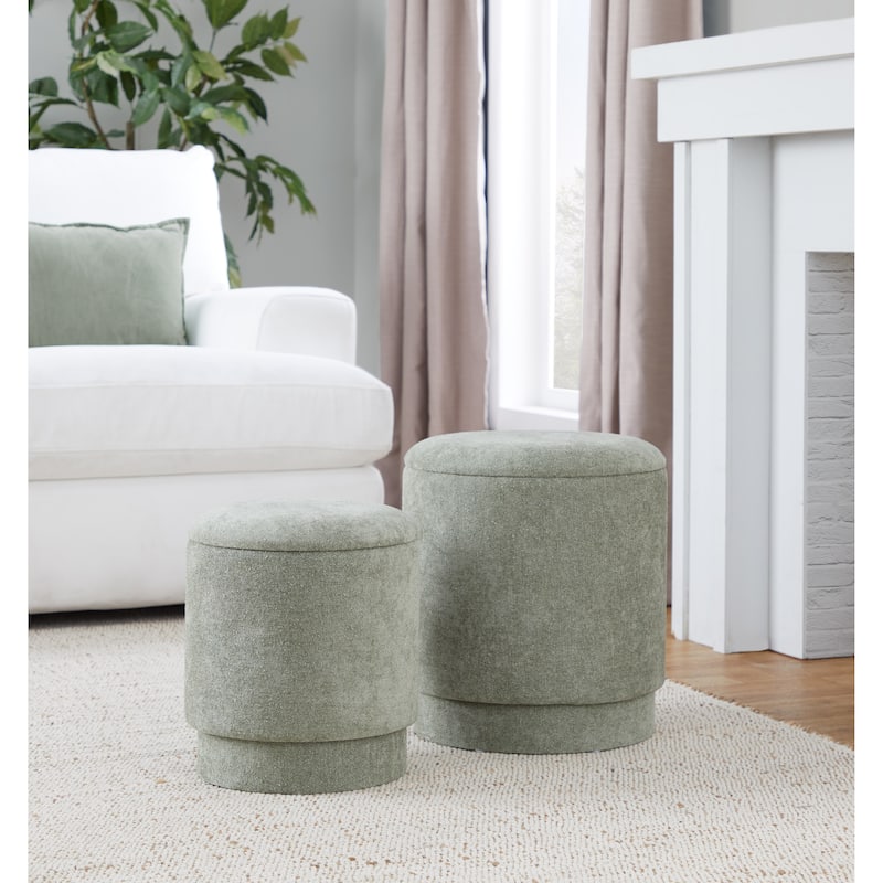 Carson Carrington Corday Upholstered Ottoman Set (Set of 2)